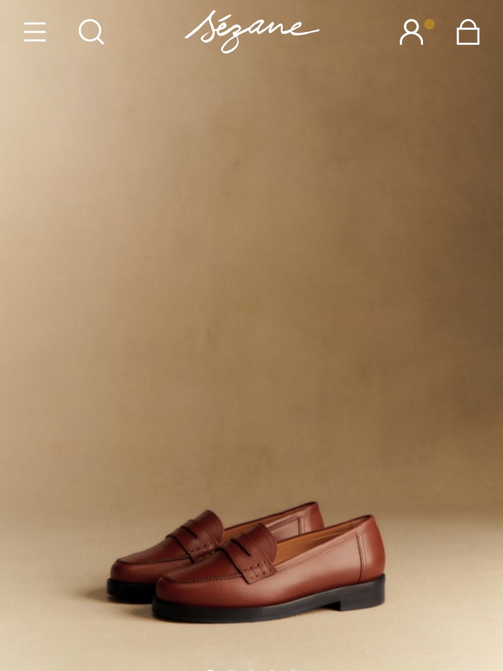 Sézane Andrea Loafer Brown Leather